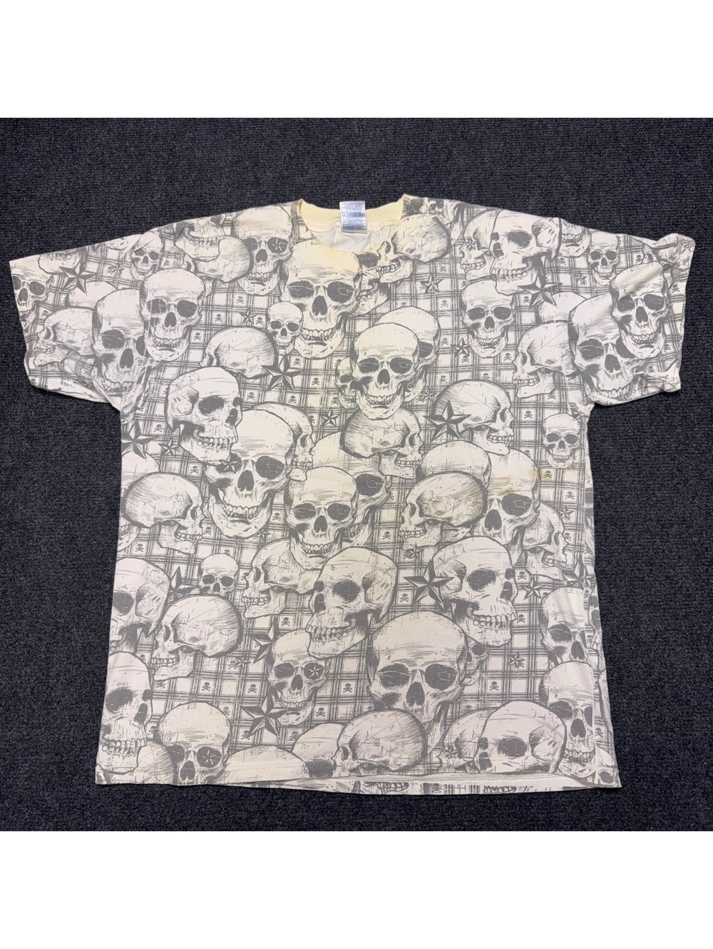 Tennessee River Skull Graphic Men's T-Shirt Large All Over Print